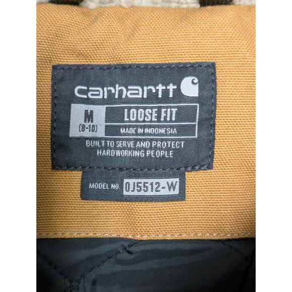 Carhartt Womens Loose Fit Weathered Washed Duck Coat Brown Size Medium NEW - Picture 5 of 14